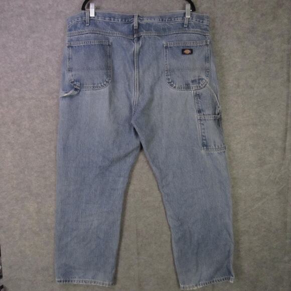 Dickies Jeans Mens 44x30 Relaxed Fit Carpenter Denim Workwear Stonewash 1993SNB - Picture 5 of 8